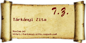 Tárkányi Zita névjegykártya
